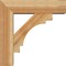 Ekena Millwork Merced Block Rough Sawn Bracket w/ Offset Brace, Western Red Cedar, 6"W x 20"D x 20"H BKT0604X20X20MRC05RWR - alternate 4